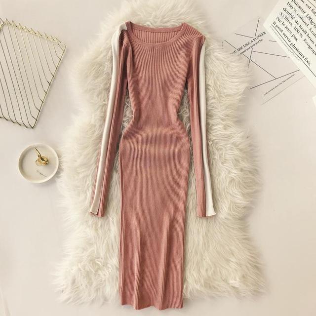 Casual Dresses Amolapha Woman Fashion Knit Striped Dress Long Sleeve Autumn Vestidos Women Knitted Costumes, Black
Casual Dresses Amolapha Woman Fashion Knit Striped Dress Long Sleeve Autumn Vestidos Women Knitted Costumes, Black