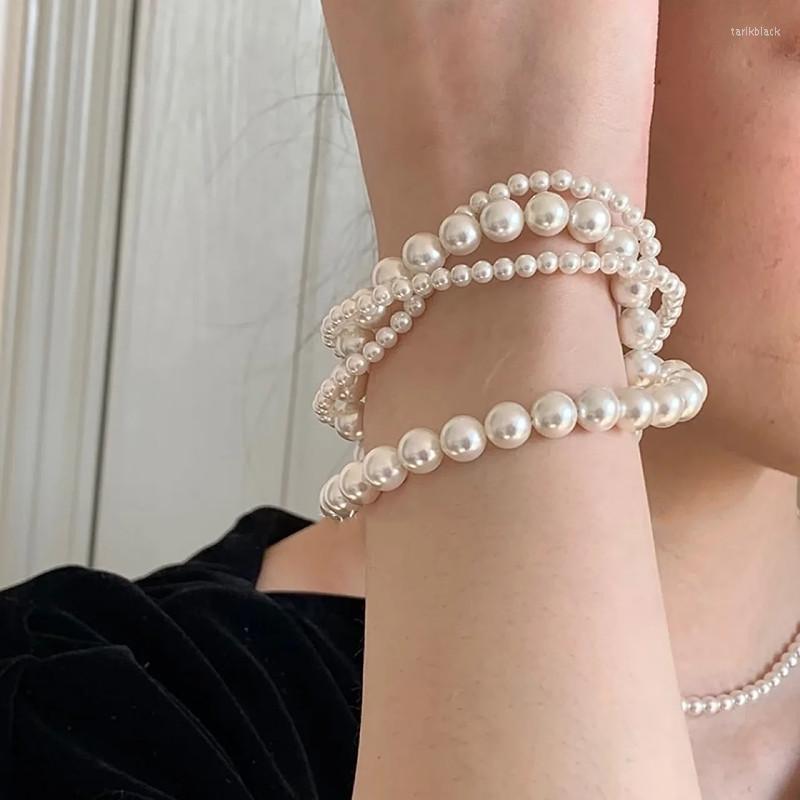 Strand Elegant Multilayer Baroque Pearl Chain Bracelet For Women Wedding Bridal Kpop Charm Beaded Bangles Couple Hand Jewelry
Strand Elegant Multilayer Baroque Pearl Chain Bracelet For Women Wedding Bridal Kpop Charm Beaded Bangles Couple Hand Jewelry
