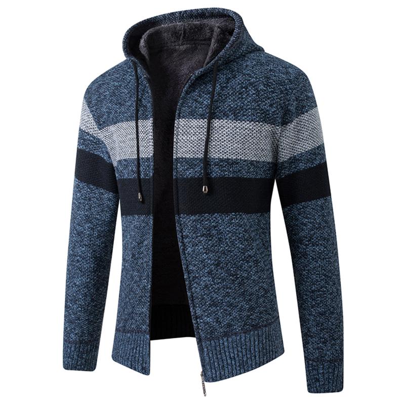 Men's Sweaters Knit Sweater Autumn And Winter Plus Velvet Thick Warm Loose Business Casual Hooded Cardigan Jacket Coat, Blue
Men's Sweaters Knit Sweater Autumn And Winter Plus Velvet Thick Warm Loose Business Casual Hooded Cardigan Jacket Coat, Blue