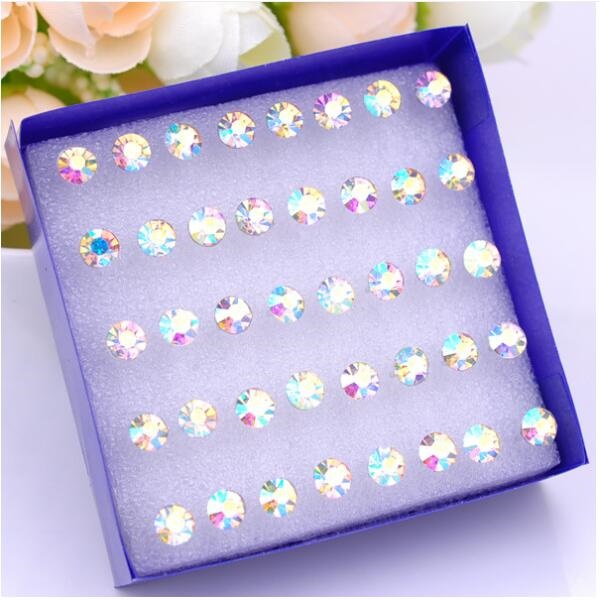 2~6mm High imitation diamond earrings Inlaid diamond Super Shiny multicolored Stud Non fading Resin material for allergy prevention women earrings (100 pair/lot)
2~6mm High imitation diamond earrings Inlaid diamond Super Shiny multicolored Stud Non fading Resin material for allergy prevention women earrings (100 pair/lot)