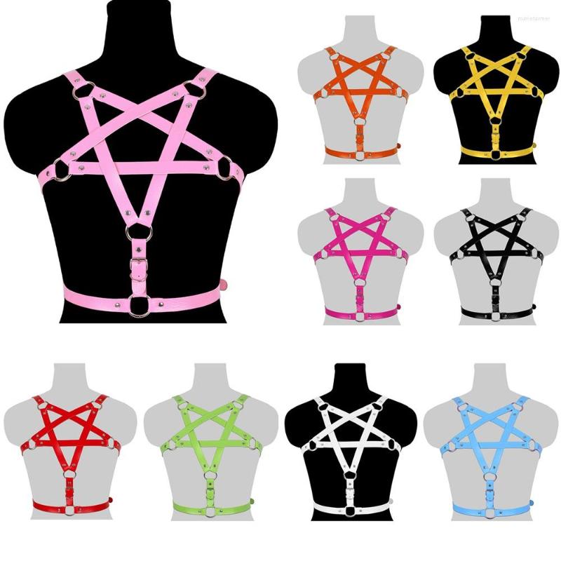 Garters Leather Punk Sexy Lingerie Women Harness Bra Gothic Clothes Chest Bondage Full Body Belt Straps Suspenders Pentagram, White
Garters Leather Punk Sexy Lingerie Women Harness Bra Gothic Clothes Chest Bondage Full Body Belt Straps Suspenders Pentagram, White