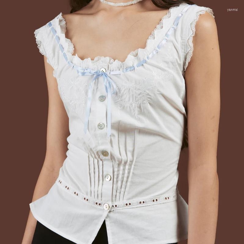 Women's Tanks 90s 00s Fairy Cute Chic Top Y2k Aesthetics Button Lace-trim Women Low-cut Sleeveless Slim Fit Tees Streetwear, White
Women's Tanks 90s 00s Fairy Cute Chic Top Y2k Aesthetics Button Lace-trim Women Low-cut Sleeveless Slim Fit Tees Streetwear, White
