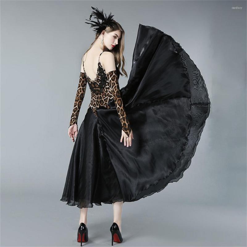 Stage Wear Women Modern Dance Costumes Big Swing Ballroom Latin Competition Dress Rumba Ball Gown, Black
Stage Wear Women Modern Dance Costumes Big Swing Ballroom Latin Competition Dress Rumba Ball Gown, Black