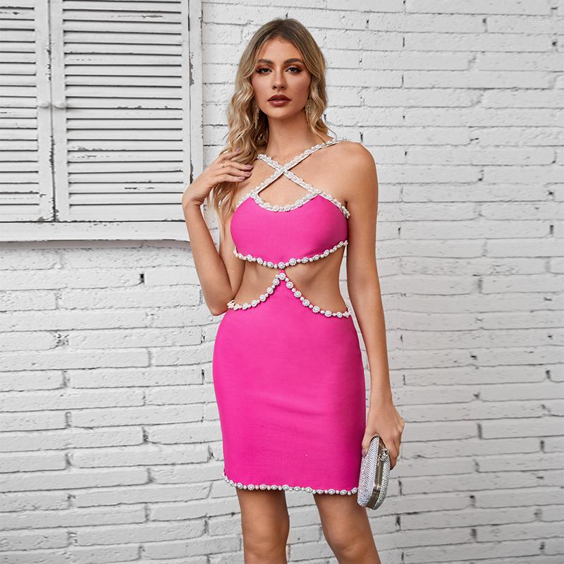 Casual Dresses 2023 Summer Rose Red Women Sexy Off The Shoulder Halter Backless Bodycon Mini Pearl Beading Bandage Nightclub Party Dress
Casual Dresses 2023 Summer Rose Red Women Sexy Off The Shoulder Halter Backless Bodycon Mini Pearl Beading Bandage Nightclub Party Dress