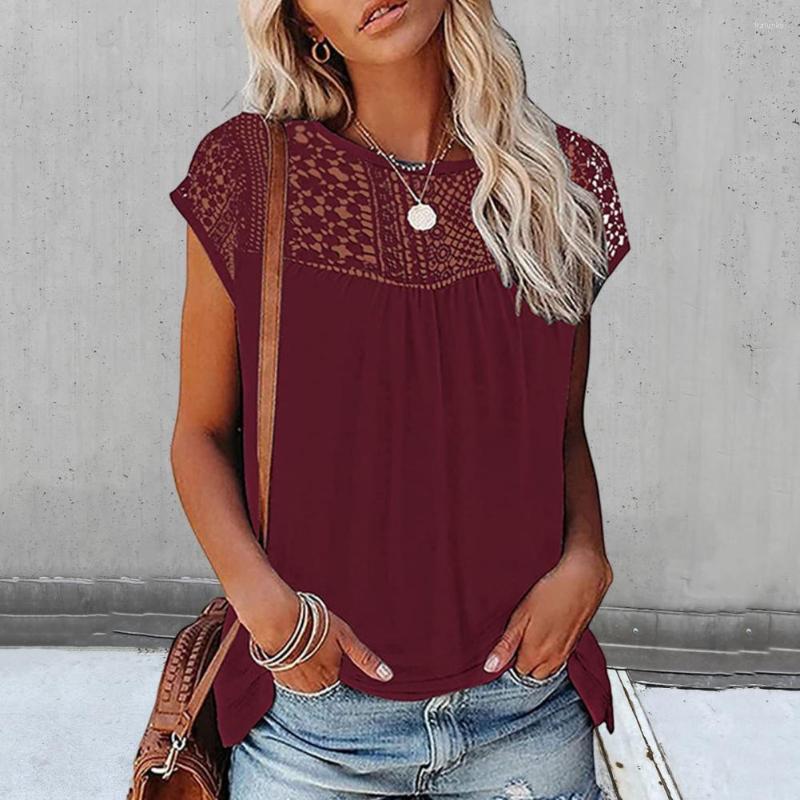 Women' Blouses Fashionable Lady Top Streetwear Lace Stitching Breathable Crew Neck Summer Shirt Dating, Green
Women' Blouses Fashionable Lady Top Streetwear Lace Stitching Breathable Crew Neck Summer Shirt Dating, Green
