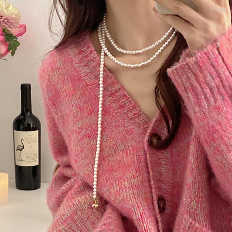 Pendant Necklaces Brand Korea Fashion Vintage Pearl Necklace Ladies Clavicle Chain Elegant Heart Shape Long Wedding Jewelry
Pendant Necklaces Brand Korea Fashion Vintage Pearl Necklace Ladies Clavicle Chain Elegant Heart Shape Long Wedding Jewelry
