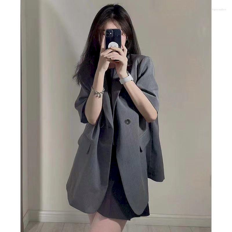 Women' Suits Insozkdg Women Blazers Short Sleeve Summer Thin Casual Outwear All-match Students Fashionable Solid Mujer Loose Korean Elegant, Gray
Women' Suits Insozkdg Women Blazers Short Sleeve Summer Thin Casual Outwear All-match Students Fashionable Solid Mujer Loose Korean Elegant, Gray