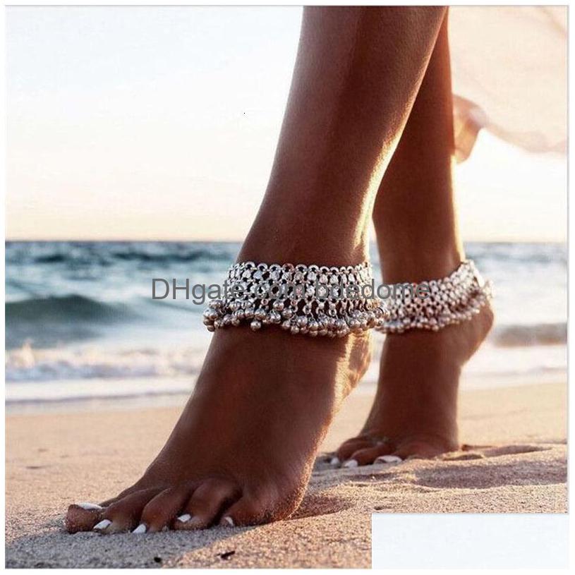 Anklets Bohemian Vintage Bells Ankle Bracelet Foot Jewelry Summer Beach Sandals Charms Anklet Women Legs Accessories 1Pcs Drop Delive Dhh0P
Anklets Bohemian Vintage Bells Ankle Bracelet Foot Jewelry Summer Beach Sandals Charms Anklet Women Legs Accessories 1Pcs Drop Delive Dhh0P
