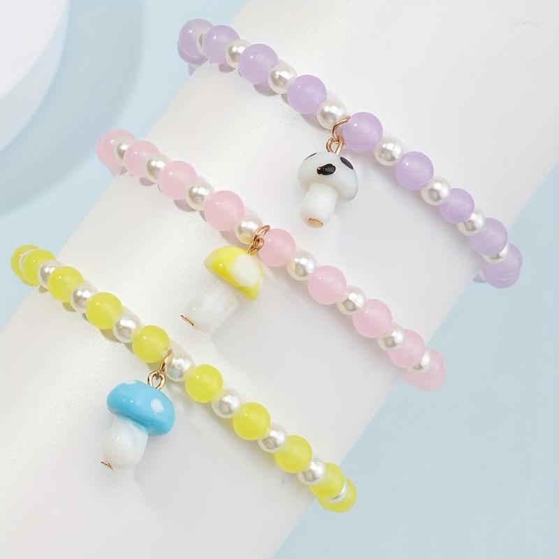 Strand Trendy Pearl Bracelet Women Cute Mushroom Design Pendant Bracelets For Fashion Jewelry Accessories Gift Boho
Strand Trendy Pearl Bracelet Women Cute Mushroom Design Pendant Bracelets For Fashion Jewelry Accessories Gift Boho