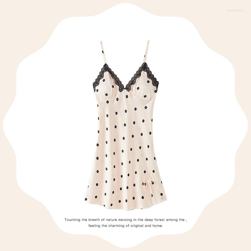 Women's Sleepwear Nightdress Female Summer Style Ice Silk Sexy Lace Home Clothes Pajamas For Women Sling Design With Chest Pads Nightwear, Beige
Women's Sleepwear Nightdress Female Summer Style Ice Silk Sexy Lace Home Clothes Pajamas For Women Sling Design With Chest Pads Nightwear, Beige