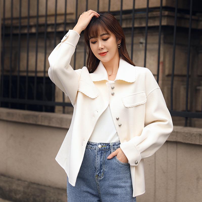Women' Wool & Blends Jacket Autumn And Winter Korean Version British Style Long Sleeve Waist Down Cashmere Lace Collar Coat, White
Women' Wool & Blends Jacket Autumn And Winter Korean Version British Style Long Sleeve Waist Down Cashmere Lace Collar Coat, White