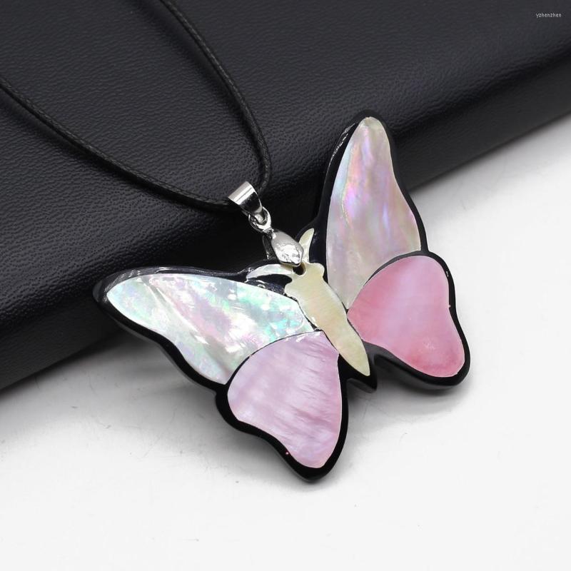 Pendant Necklaces Natural Shell Necklace Butterfly Shape Abalone White Black Wax Cord Charms For Jewelry Party Gift
Pendant Necklaces Natural Shell Necklace Butterfly Shape Abalone White Black Wax Cord Charms For Jewelry Party Gift