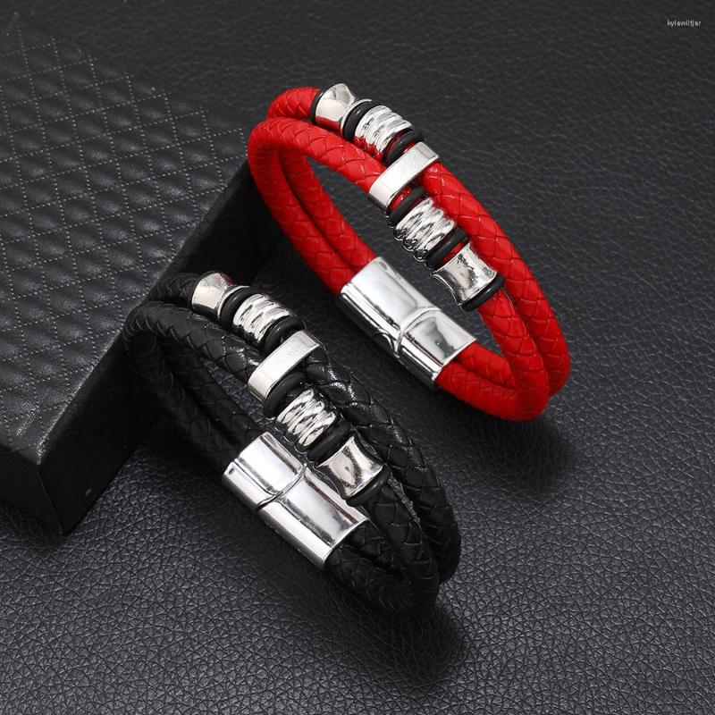 Charm Bracelets 2023 Original Vintage Style Leather Bracelet For Men Unisex Multi-layer Hand-woven Magnet Clasp Daily Wearing Christmas Gift
Charm Bracelets 2023 Original Vintage Style Leather Bracelet For Men Unisex Multi-layer Hand-woven Magnet Clasp Daily Wearing Christmas Gift