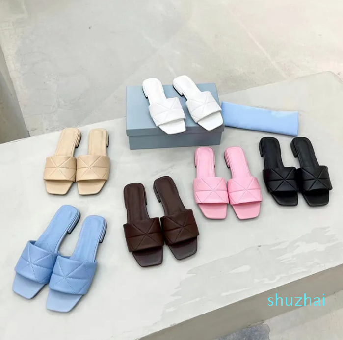 Designer Women's Slippers Square Flat Sandals Summer Leather Comfort Shoes Walking Shoes Seaside Flip-Flops 35-43 With Box, 12
Designer Women's Slippers Square Flat Sandals Summer Leather Comfort Shoes Walking Shoes Seaside Flip-Flops 35-43 With Box, 12