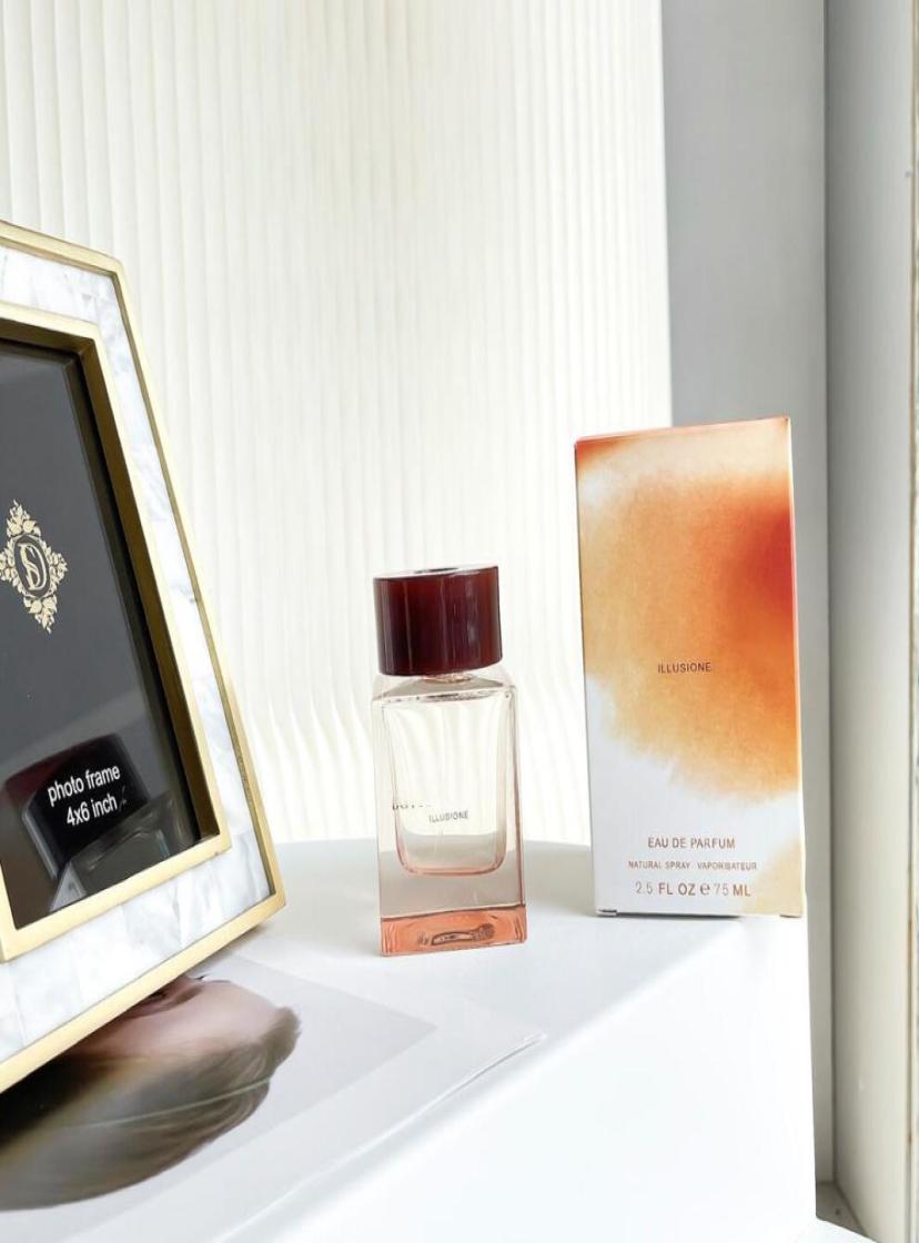 Luxury Brand Illusione Perfume 75ml Women Parfum Eau De Parfum Long Lasting Good Smell EDP Fragrance Woman Cologne Spray Fast Ship9352055
Luxury Brand Illusione Perfume 75ml Women Parfum Eau De Parfum Long Lasting Good Smell EDP Fragrance Woman Cologne Spray Fast Ship9352055