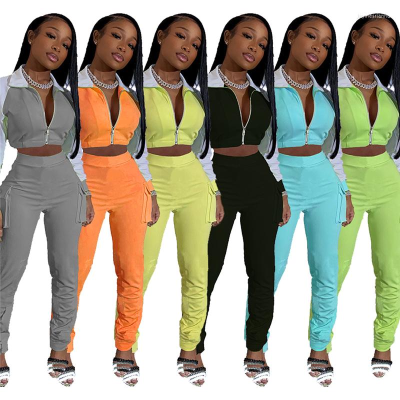Women' Two Piece Pants 2023 Fashion Women Sports Clothes Outfit Long Sleeve Lapel Short Top With Pockets Tracksuit 6 Colors
Women' Two Piece Pants 2023 Fashion Women Sports Clothes Outfit Long Sleeve Lapel Short Top With Pockets Tracksuit 6 Colors
