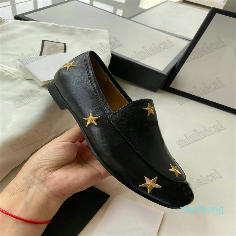2023-Designer Women's Casual shoes Embroidered Leather Loafers Black Flats For Women Princetown Slip-on Buckle, #4
2023-Designer Women's Casual shoes Embroidered Leather Loafers Black Flats For Women Princetown Slip-on Buckle, #4