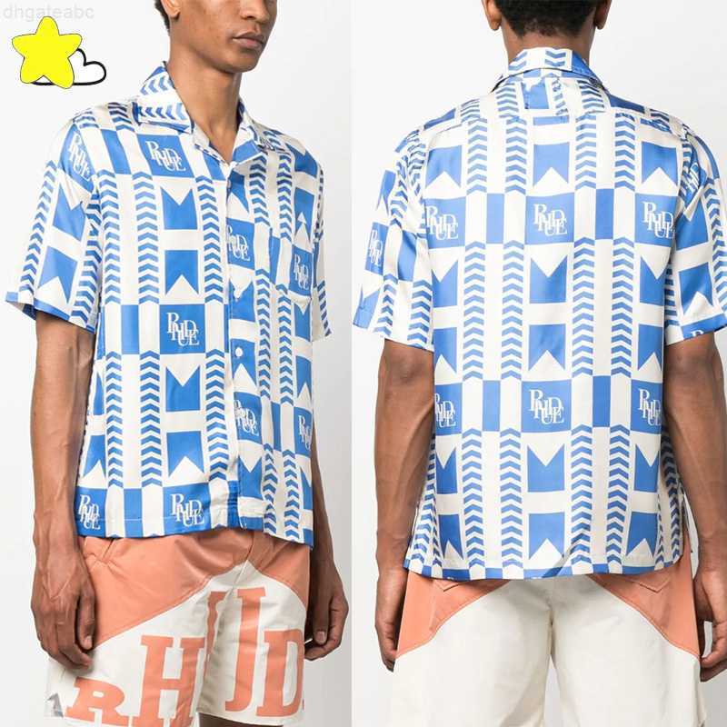 Men's T-shirts Summer Beach Blue Orange Green Rhude Shirts Men Women Streetwear Oversized Checkerboard Full Printing Rhude Shirt Top Inside Tag
Men's T-shirts Summer Beach Blue Orange Green Rhude Shirts Men Women Streetwear Oversized Checkerboard Full Printing Rhude Shirt Top Inside Tag