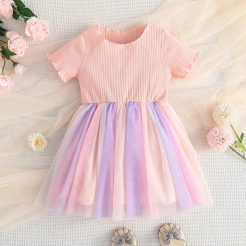 Girl Dresses Summer Children's A Line Dress Fashion Girls Striped Rainbow Mesh Princess Toddler Baby Christmas, Pink
Girl Dresses Summer Children's A Line Dress Fashion Girls Striped Rainbow Mesh Princess Toddler Baby Christmas, Pink