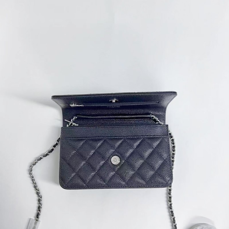 Fashion Designer Cowhide Shoulder Chain Women's Commuter Bag With Caviar Diamond Pattern Magnetic Buckle WOC Factory Wholesale AP0250 With Box