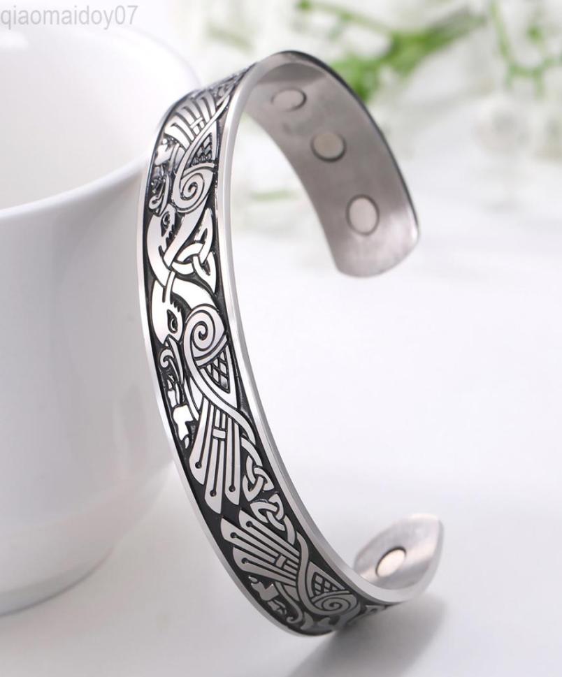 Skyrim Health Magnetic Therapy 316L Stainless Steel Bracelets Phoenix Totem Viking Cuff Bangle Wiccan Amulet Bracelet Women Men L25395600
Skyrim Health Magnetic Therapy 316L Stainless Steel Bracelets Phoenix Totem Viking Cuff Bangle Wiccan Amulet Bracelet Women Men L25395600