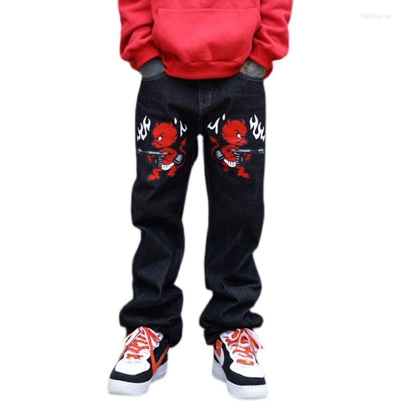 Men's Jeans Men's American Street Little Devil Retro Y2K Niche Print Black Denim Hiphop Hip Hop Loose Straight Fried Trousers, Gold
Men's Jeans Men's American Street Little Devil Retro Y2K Niche Print Black Denim Hiphop Hip Hop Loose Straight Fried Trousers, Gold