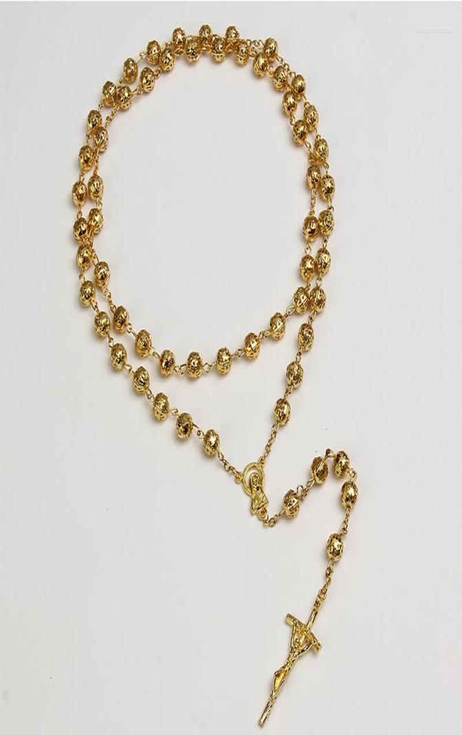Pendant Necklaces 8mm Hollow Golden Catholic Color Rosary Prayer Chain Cross Necklace Long Men And Women5438972
Pendant Necklaces 8mm Hollow Golden Catholic Color Rosary Prayer Chain Cross Necklace Long Men And Women5438972