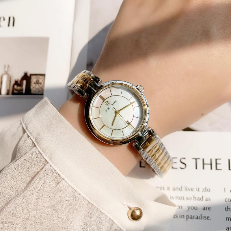 Wristwatches PABLO RAEZ Female Watch Famous Stainless Steel Elegant Women Quartz Fashion Ladies Dress Wristwatch, Gold mix silver
Wristwatches PABLO RAEZ Female Watch Famous Stainless Steel Elegant Women Quartz Fashion Ladies Dress Wristwatch, Gold mix silver