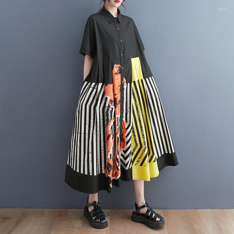 Party Dresses SuperAen Spring Summer 2023 Loose Oversize Print Panels Casual Simple Sweet Short-sleeved Long Dress, Black
Party Dresses SuperAen Spring Summer 2023 Loose Oversize Print Panels Casual Simple Sweet Short-sleeved Long Dress, Black