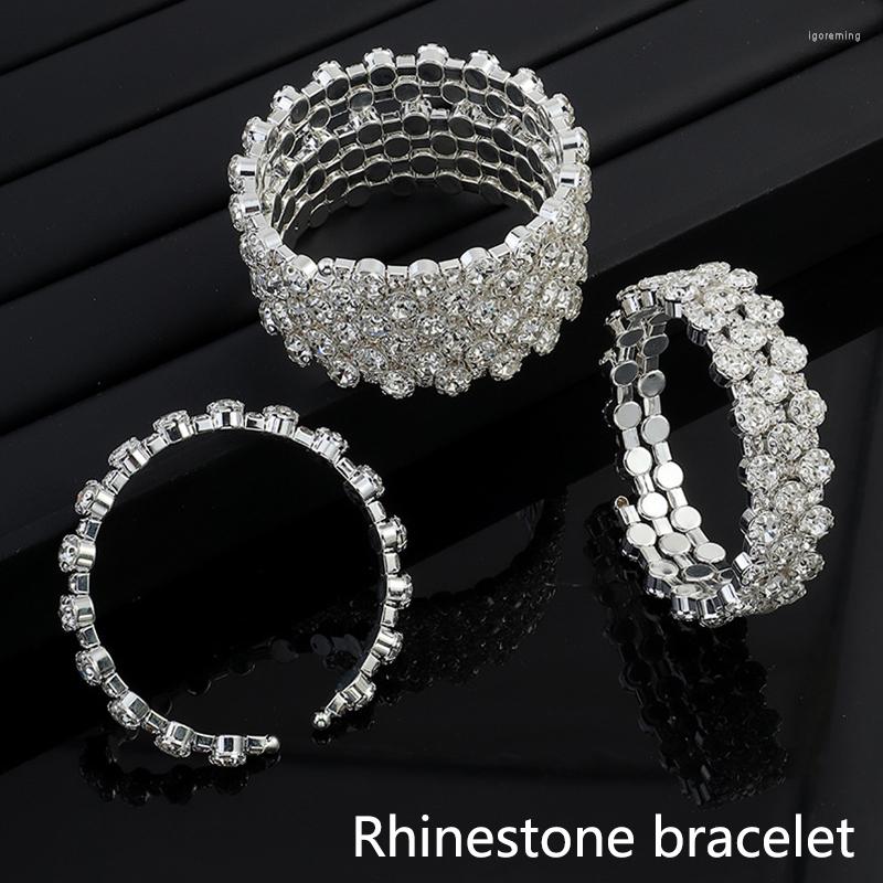 Strand 1-6 Rows Handmade Crystal Zircon Rhinestone Stretch Bracelets For Women Wedding Elastic Fashion Bangles Girls Party Jewelry Gift
Strand 1-6 Rows Handmade Crystal Zircon Rhinestone Stretch Bracelets For Women Wedding Elastic Fashion Bangles Girls Party Jewelry Gift