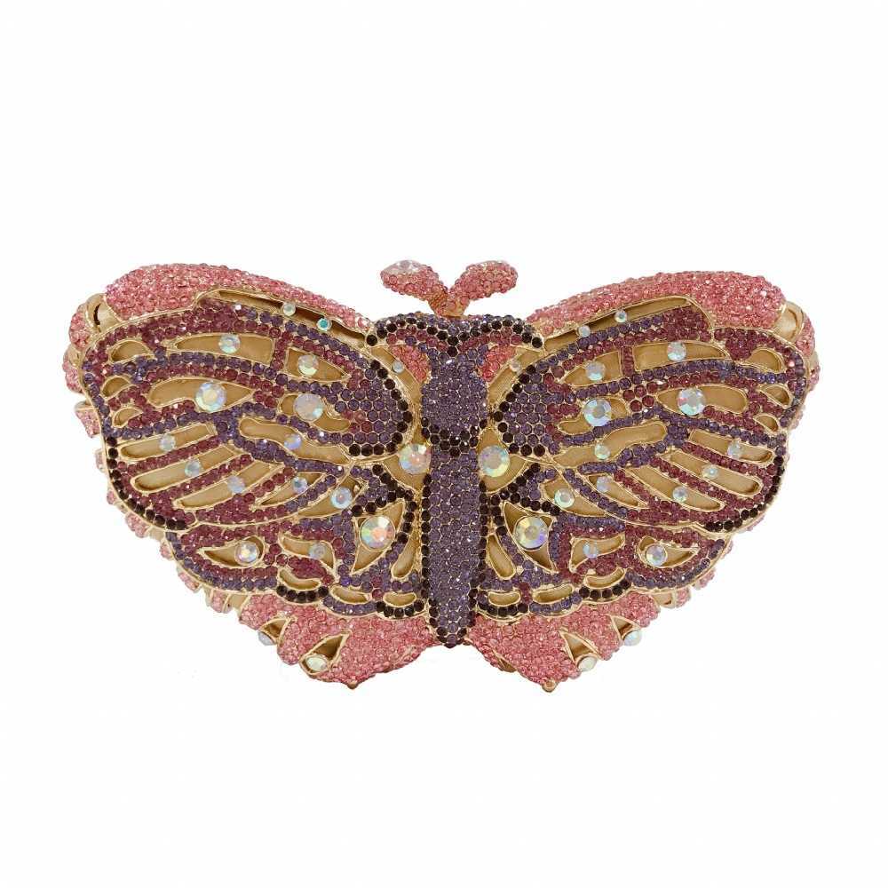 Pink butterfly shaped Dinner Bag with diamond hand bag wisp empty hard box full diamond bag banquet Dress Crystal Bag 230513
Pink butterfly shaped Dinner Bag with diamond hand bag wisp empty hard box full diamond bag banquet Dress Crystal Bag 230513