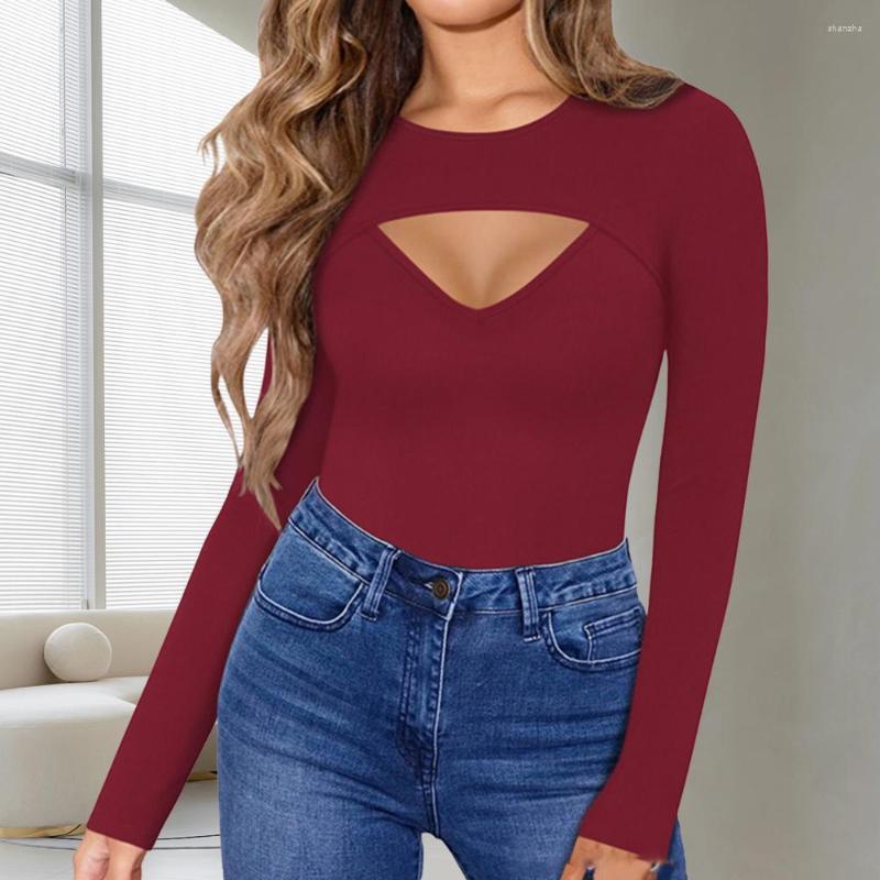 Women's Blouses Lady Spring Top Hollow Out Casual Keep Warm O Neck T-shirt Autumn Women Clothes, Wine red
Women's Blouses Lady Spring Top Hollow Out Casual Keep Warm O Neck T-shirt Autumn Women Clothes, Wine red