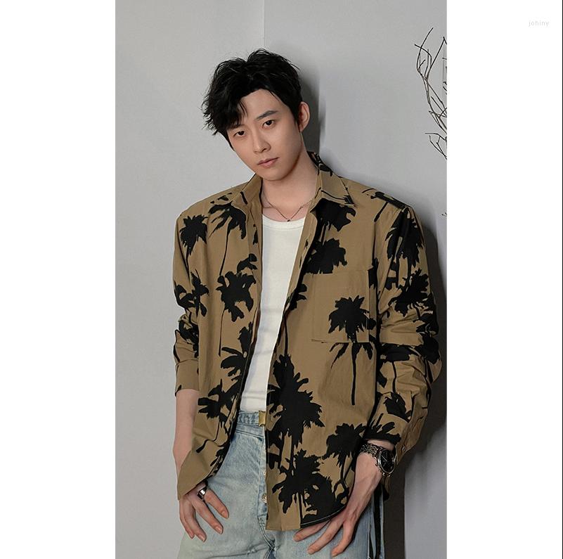 Men' Casual Shirts Q04688 Fashion Men' 2023 Runway Luxury European Design Party Style Clothing