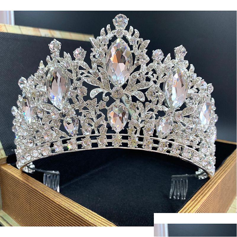 Hair Jewelry Trendy Sier Color Crystal Queen Big Crown Bridal Tiara Women Beauty Pageant Bride Accessories Drop Deliv Dhgarden Dhq9H
Hair Jewelry Trendy Sier Color Crystal Queen Big Crown Bridal Tiara Women Beauty Pageant Bride Accessories Drop Deliv Dhgarden Dhq9H