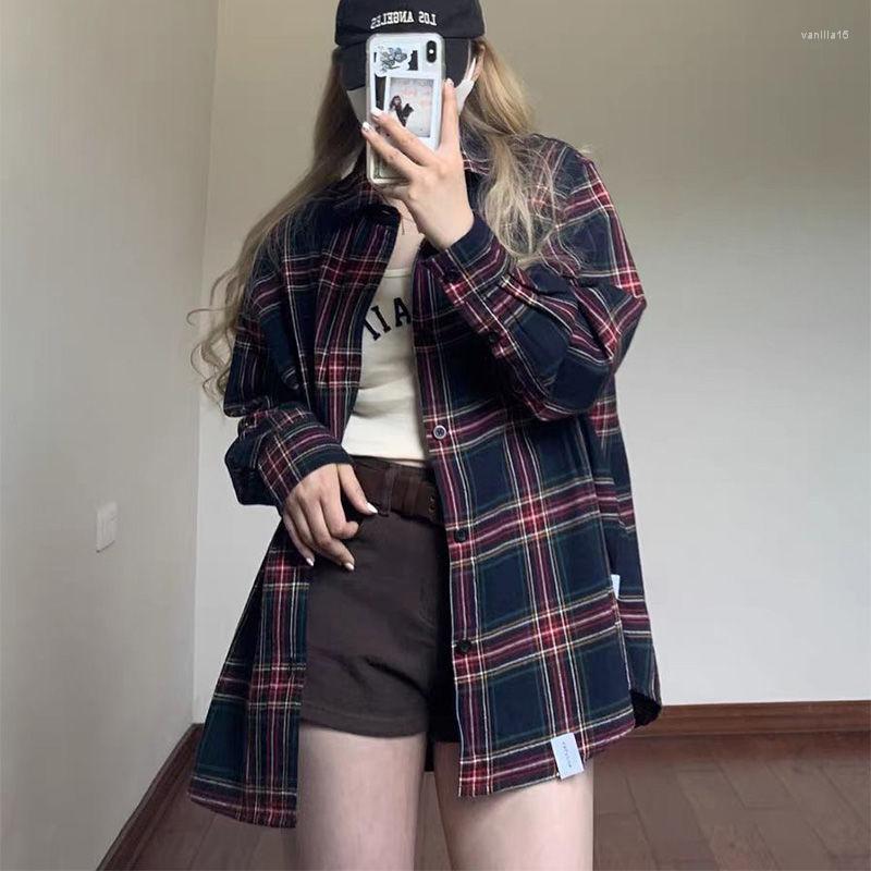 Women' Blouses Deeptown Vintage Women' Shirt Plaid Harajuku Streetwear Oversize Long Sleeve Top Chic Korean Style Fashion Retro, Photo
Women' Blouses Deeptown Vintage Women' Shirt Plaid Harajuku Streetwear Oversize Long Sleeve Top Chic Korean Style Fashion Retro, Photo