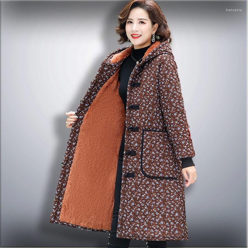 Women's Trench Coats Middle Aged And Elderly Mothers' Winter Clothes Long Plush Coat Women Thickened Cotton Padded Jacket Hooded Floral, Gray
Women's Trench Coats Middle Aged And Elderly Mothers' Winter Clothes Long Plush Coat Women Thickened Cotton Padded Jacket Hooded Floral, Gray