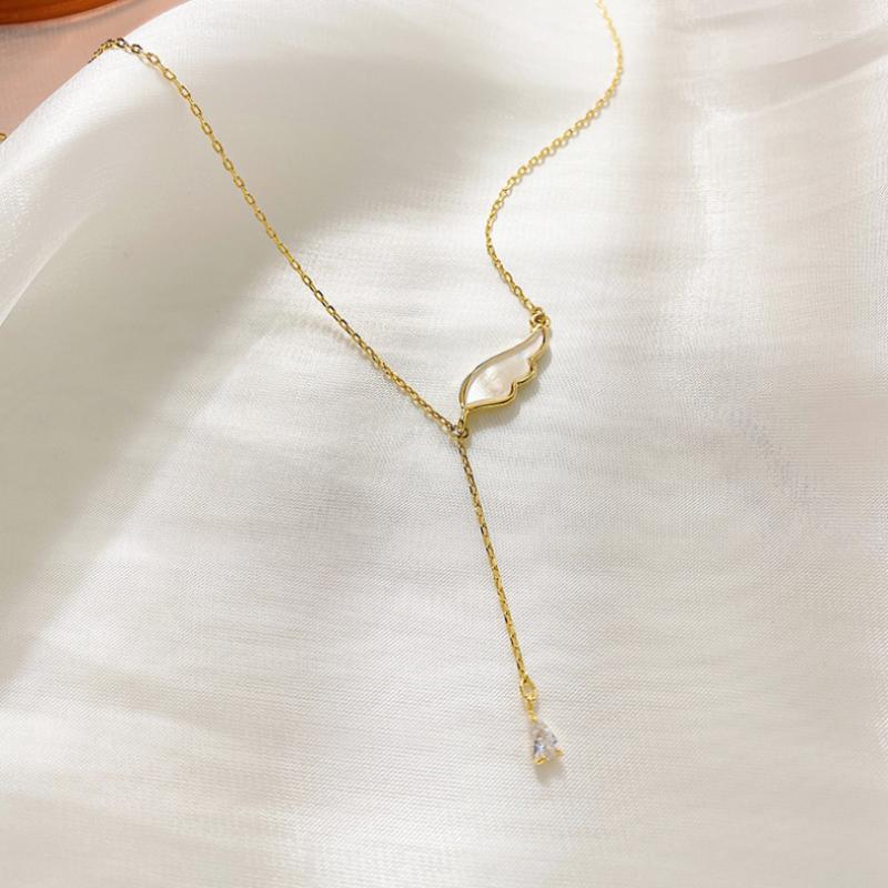 Chains 316L Stainless Steel White Shell Wing Zircon Pendant Charms Chain Choker Necklace For Women Fashion Fine Jewelry Party Gifts
Chains 316L Stainless Steel White Shell Wing Zircon Pendant Charms Chain Choker Necklace For Women Fashion Fine Jewelry Party Gifts