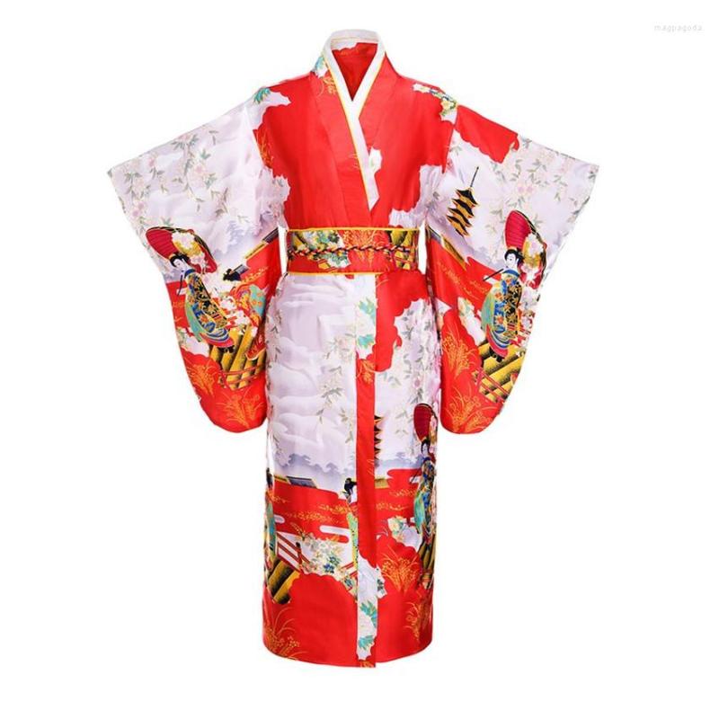 Ethnic Clothing Red Woman Lady Japanese Tradition Yukata Kimono With Obi Flower Vintage Evening Dress Cosplay Costume ZW04
Ethnic Clothing Red Woman Lady Japanese Tradition Yukata Kimono With Obi Flower Vintage Evening Dress Cosplay Costume ZW04