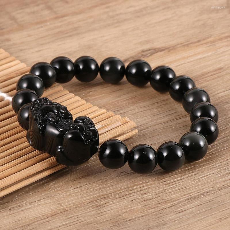 Strand Black Obsidian Fengshui PIXIU Brave Charm Stretch Bracelet 10mm Big Natural Tiger Eye White Howlite Beaded Wristband For Men
Strand Black Obsidian Fengshui PIXIU Brave Charm Stretch Bracelet 10mm Big Natural Tiger Eye White Howlite Beaded Wristband For Men
