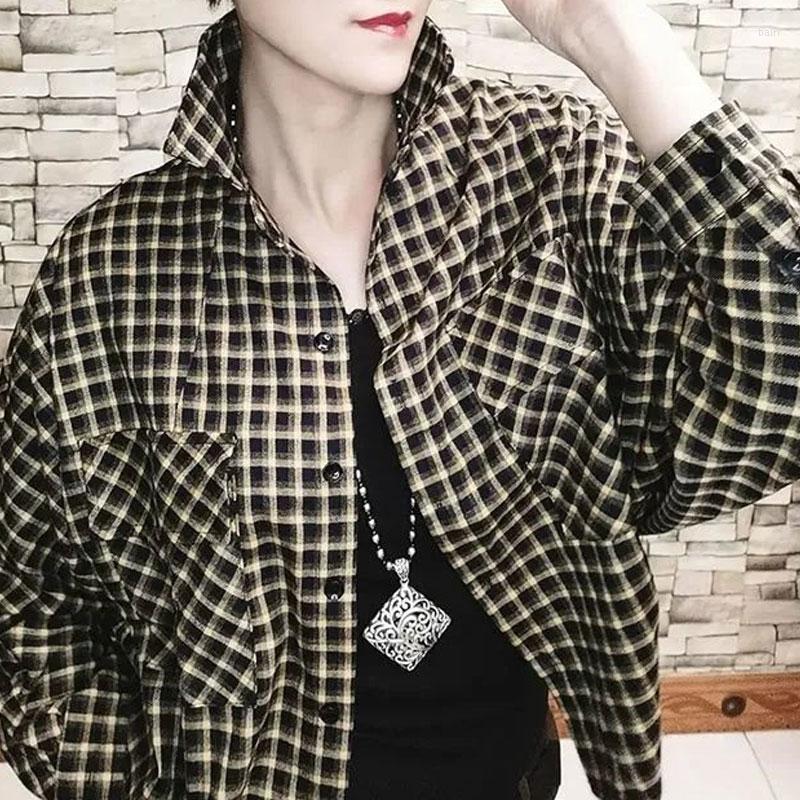 Women's Blouses Vintage Plaid Stylish Pockets Spliced Shirt Spring Autumn Polo-Neck All-match Women's Clothing Casual Single-breasted, Picture color
Women's Blouses Vintage Plaid Stylish Pockets Spliced Shirt Spring Autumn Polo-Neck All-match Women's Clothing Casual Single-breasted, Picture color