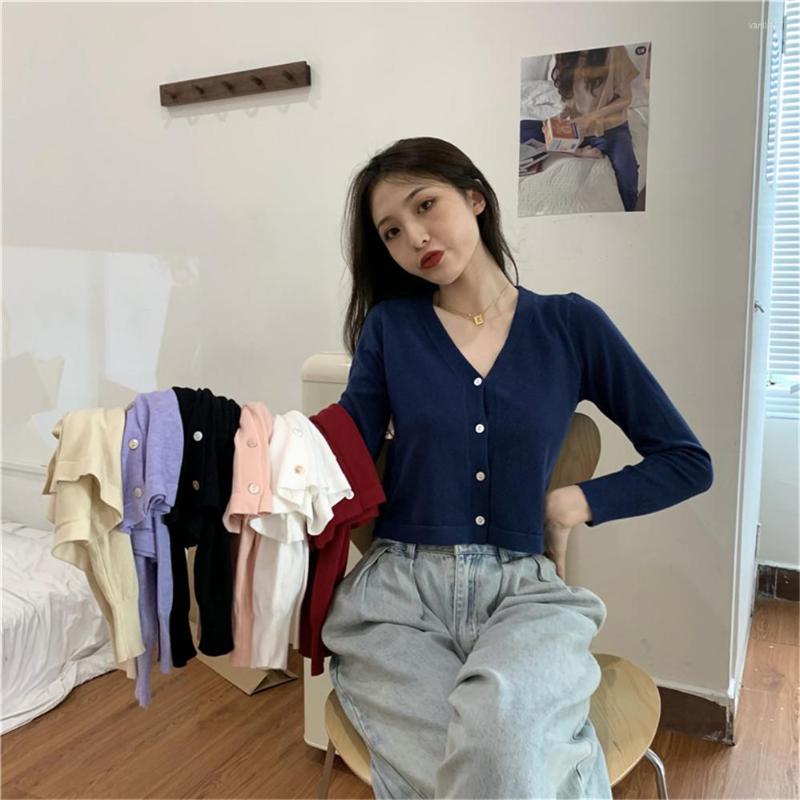 Women's Knits Fashion 2023 Women V-Neck Knitted Casual Short Sweaters Cardigans Lady Full Sleeve Thin Cardigan Outwear Crop Top For Female, Black
Women's Knits Fashion 2023 Women V-Neck Knitted Casual Short Sweaters Cardigans Lady Full Sleeve Thin Cardigan Outwear Crop Top For Female, Black