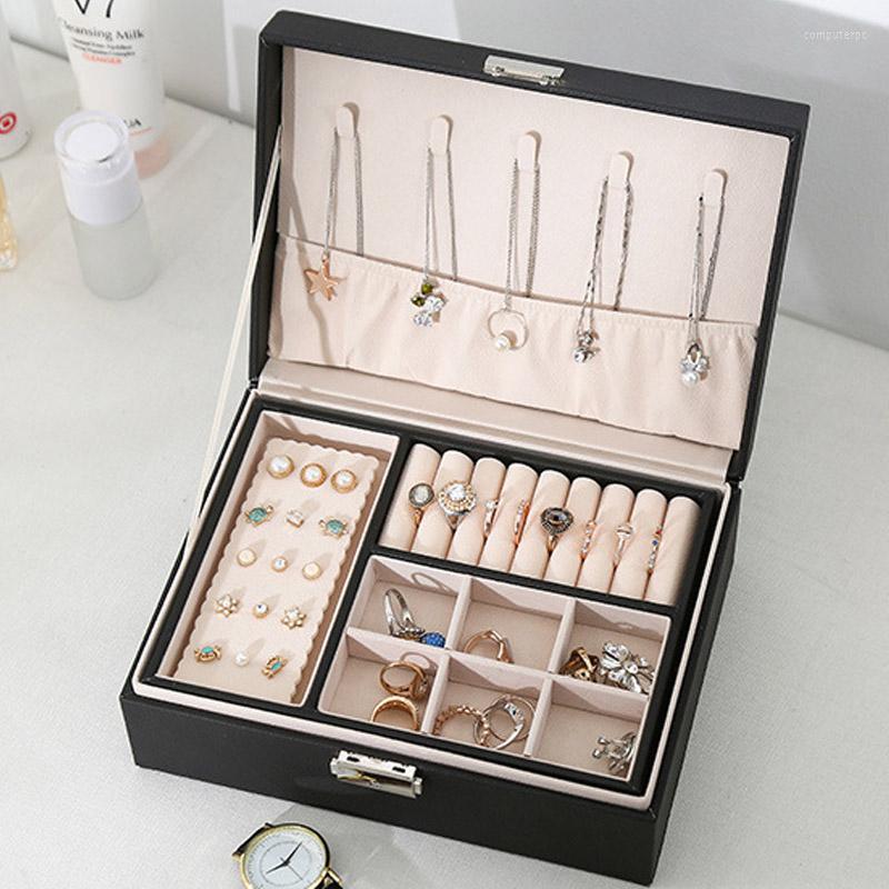 Jewelry Pouches Top Sell Fresh And Simple Portable Box With Makeup Mirror Necklaces Earrings Ring Multi-function Jewellery Storage
Jewelry Pouches Top Sell Fresh And Simple Portable Box With Makeup Mirror Necklaces Earrings Ring Multi-function Jewellery Storage