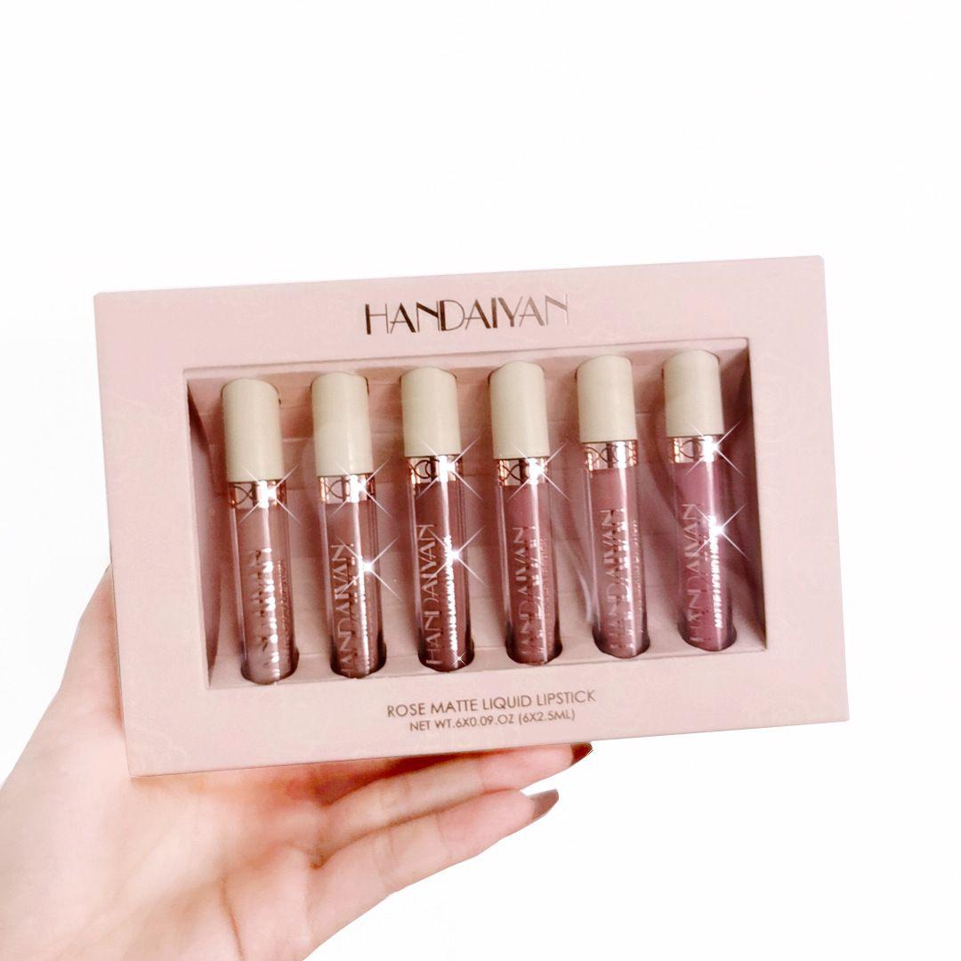 Lipstick Handaiyan Lip Gloss 6Pcs/ Box Veet Matte Set Lips Makeup Nude Stick Kit Make Up Cosmetics Matt Tint Balm Cream Pigment Drop Dhwae, Customize 
Lipstick Handaiyan Lip Gloss 6Pcs/ Box Veet Matte Set Lips Makeup Nude Stick Kit Make Up Cosmetics Matt Tint Balm Cream Pigment Drop Dhwae, Customize