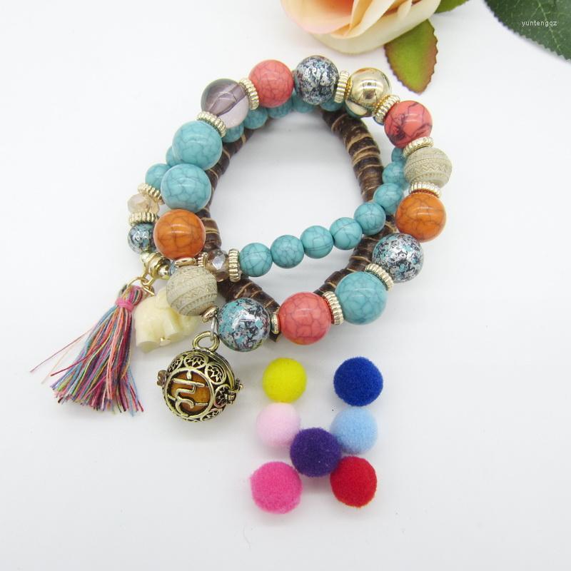 Charm Bracelets The Tribal Model Coconut And Cracked Beaded Strands With Tessel Elephant Locket Charms DIY Oil Diffuser Bracelet
Charm Bracelets The Tribal Model Coconut And Cracked Beaded Strands With Tessel Elephant Locket Charms DIY Oil Diffuser Bracelet