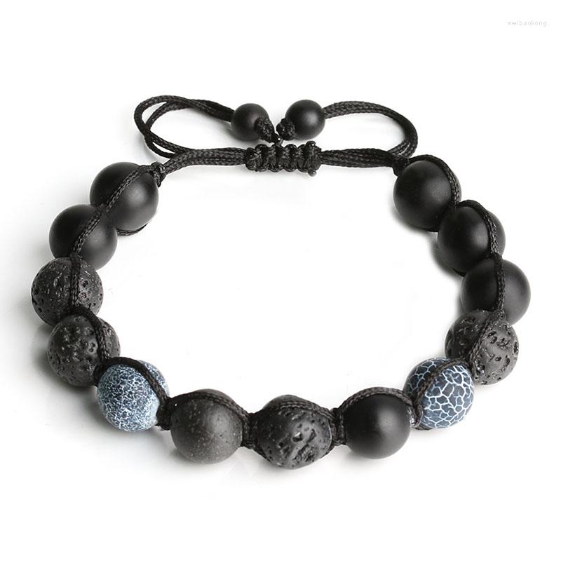 Strand 10MM Natural Black Matte Beads Lava Handmade Adjustable Bracelets & Bangle For Mens European Unisex Blue Stone Pulseira
Strand 10MM Natural Black Matte Beads Lava Handmade Adjustable Bracelets & Bangle For Mens European Unisex Blue Stone Pulseira