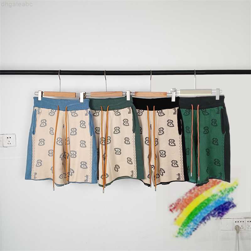 Men's T-shirts Rhude Jacquard Shorts Men Women 1 1 Top Quality Yellow Drawstring Breeches, 14 
Men's T-shirts Rhude Jacquard Shorts Men Women 1 1 Top Quality Yellow Drawstring Breeches, 14