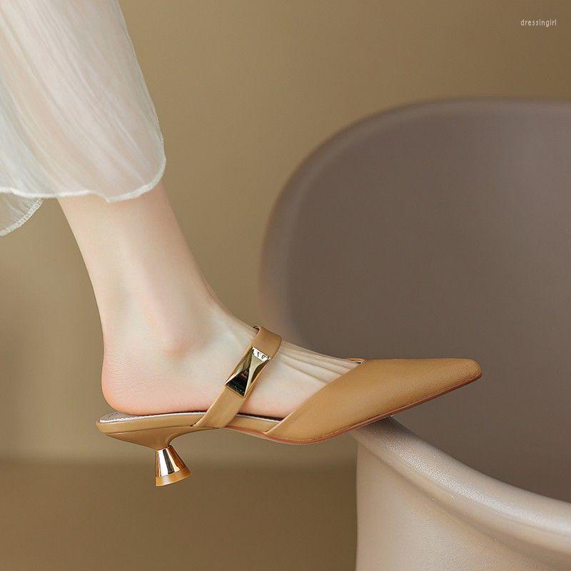 Slippers FHANCHU 2023 Soft Summer Med Heels Shoes Slides Mules Slip On Pointed Toe Black Yellow Apricot Big Size Dropship, Beige
Slippers FHANCHU 2023 Soft Summer Med Heels Shoes Slides Mules Slip On Pointed Toe Black Yellow Apricot Big Size Dropship, Beige