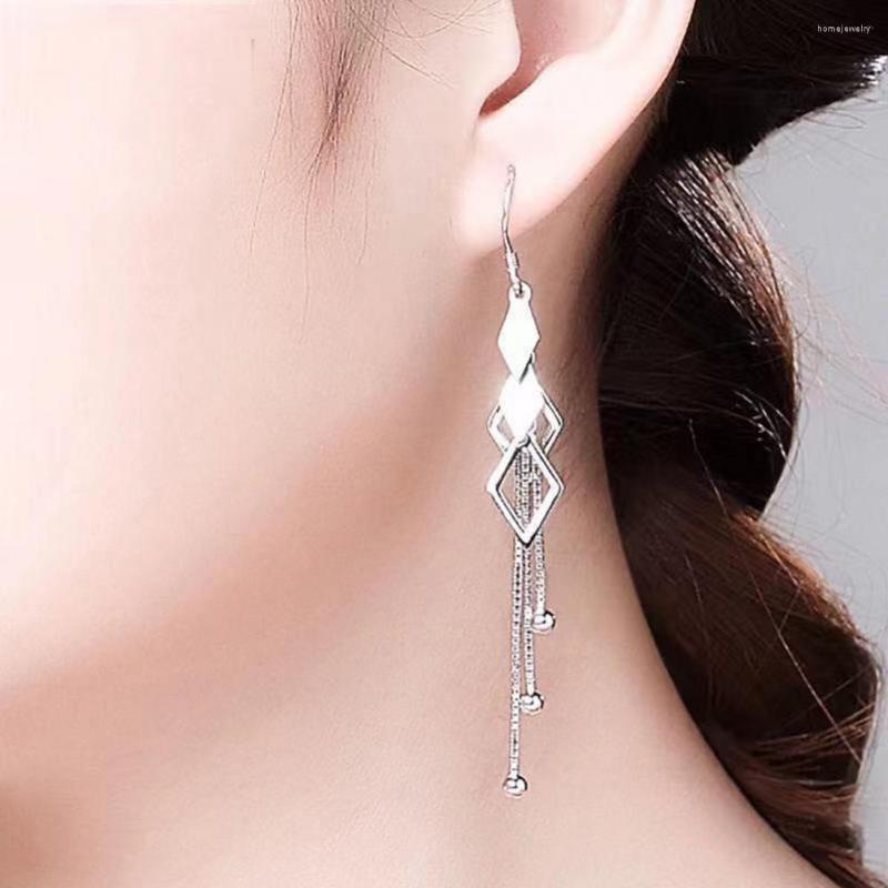 Dangle Earrings 1 Pair Pendant Geometric Hollow Out Solid Color Temperament Rhombus Long Tassel Hook Jewelry Accessory
Dangle Earrings 1 Pair Pendant Geometric Hollow Out Solid Color Temperament Rhombus Long Tassel Hook Jewelry Accessory