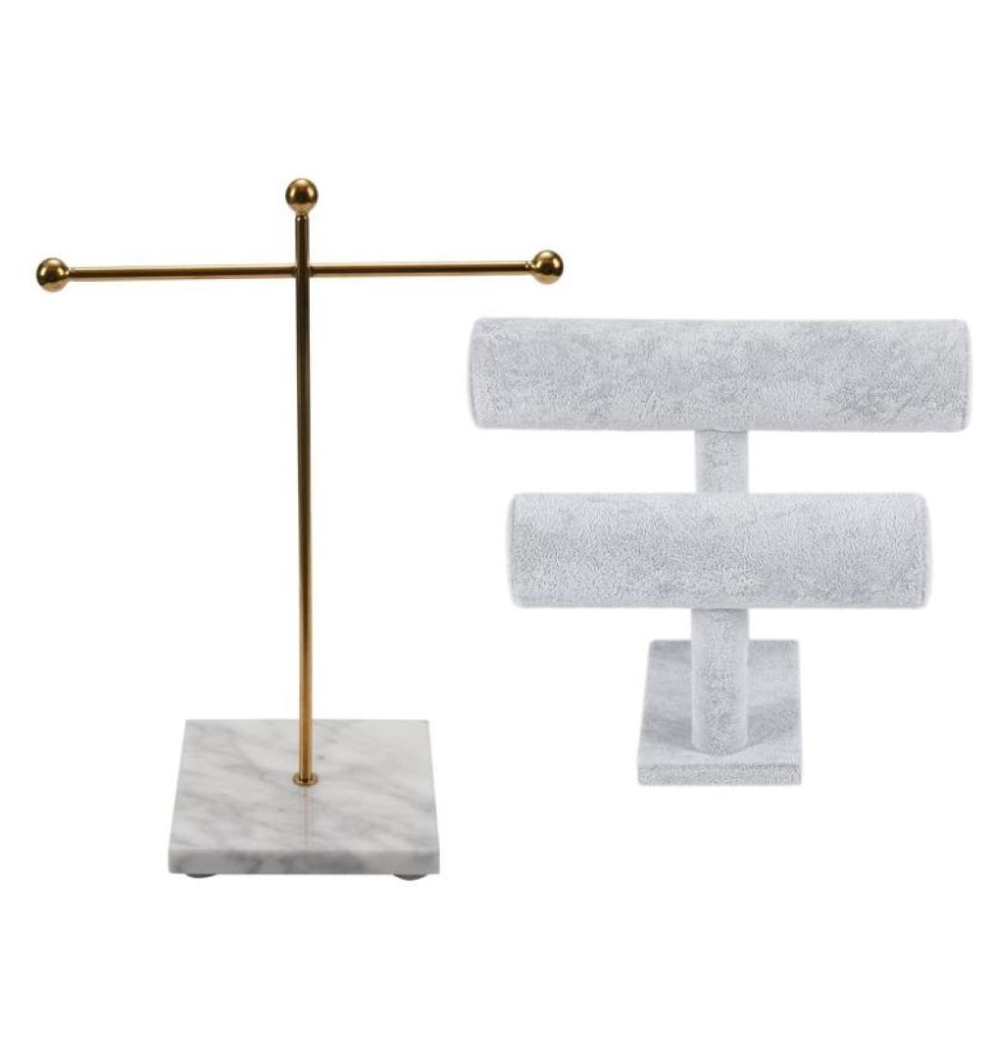 Jewelry Pouches Bags 2PCS Nordic Metal Golden Storage Rack With Marble Base Display Stand TShape Bracelet Holder9258443
Jewelry Pouches Bags 2PCS Nordic Metal Golden Storage Rack With Marble Base Display Stand TShape Bracelet Holder9258443
