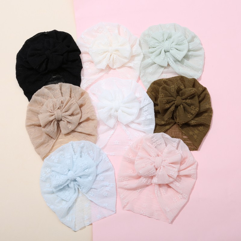 M590 Spring Summer Infant Baby Bowknot Gauze Soft Elastic Hat Kids Girls Turban Caps Solid Color Sweet Babies Hats, Mixed color
M590 Spring Summer Infant Baby Bowknot Gauze Soft Elastic Hat Kids Girls Turban Caps Solid Color Sweet Babies Hats, Mixed color